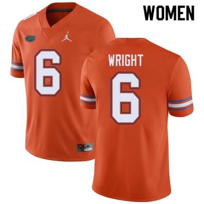 Women's Florida Gators #6 Nay'Quan Wright NCAA Jordan Brand Orange Authentic Stitched College Football Jersey MUY6662RK